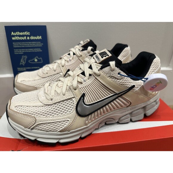 Women’s Nike Zoom Vomero 5 Running Shoes Pearl White/Chrome Light Bone 10 NIB! - Picture 1 of 16